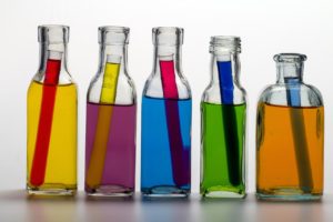 still life, bottles, color